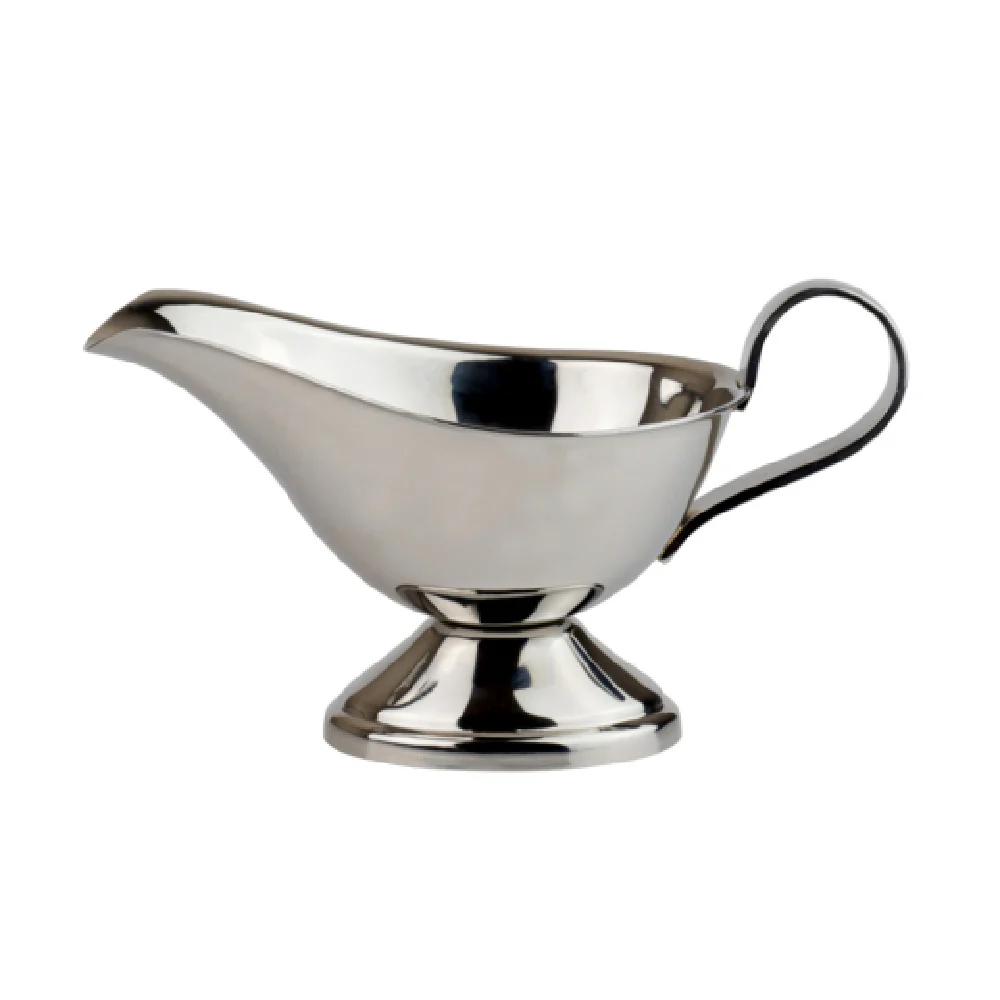Steelite 7600CV044 4.5 Oz Gravy Sauce Boat Stainless Steel with Metal Accessories