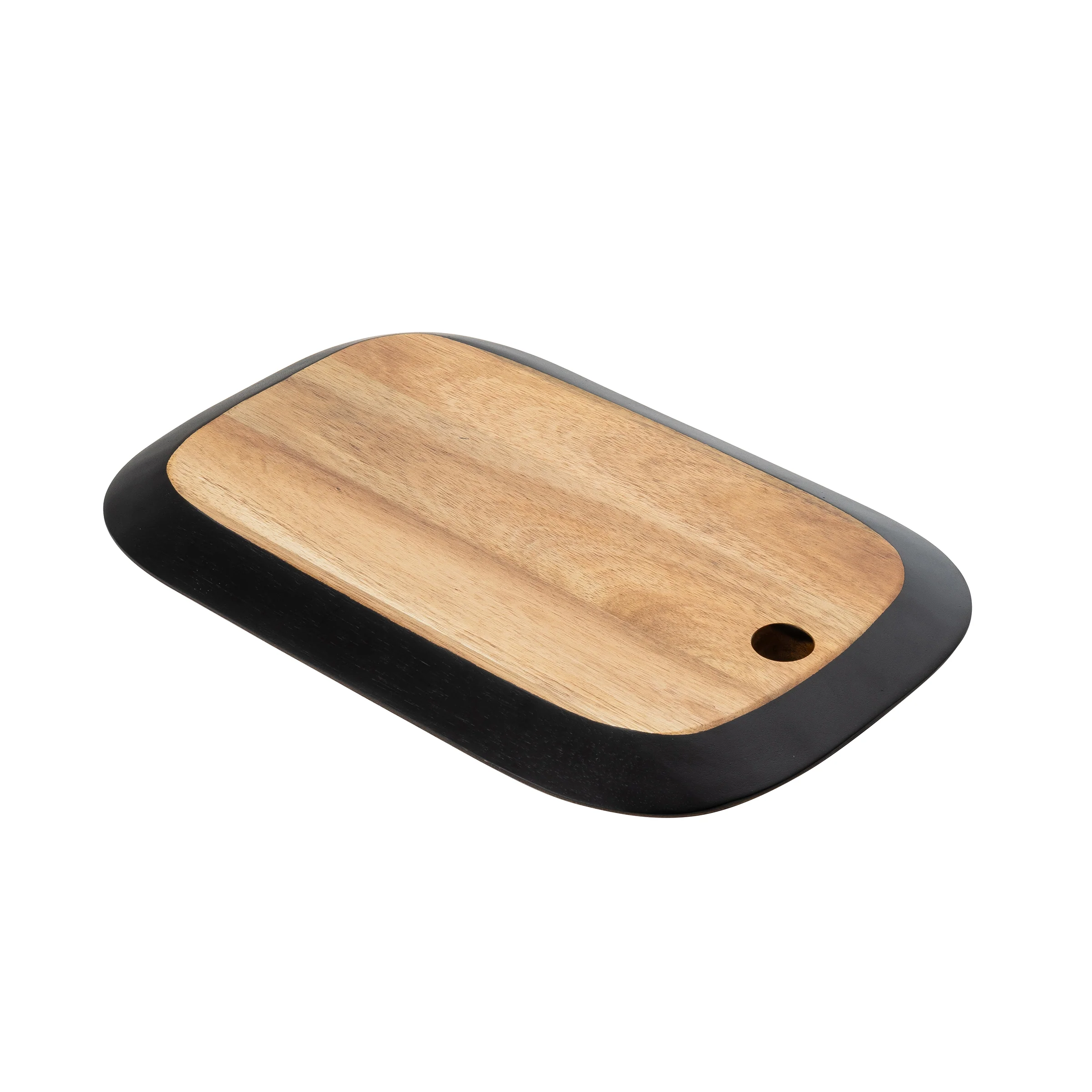 Tablecraft 12574 12 Inch Acacia Serving Board with Black Edge Wood Brown Tablecraft 12574 12 Inch Acacia Serving Board with Black Edge Wood Brown