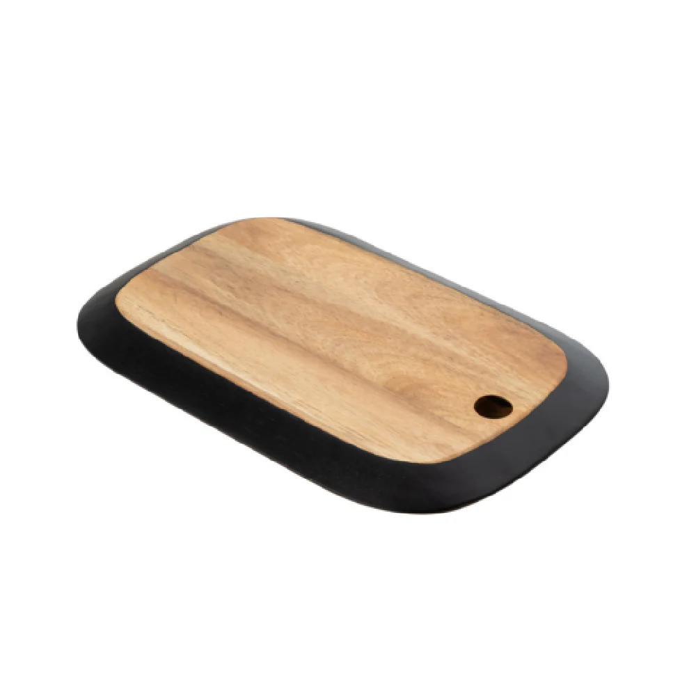 Tablecraft 12574 12 Inch Acacia Serving Board with Black Edge Wood Brown Tablecraft 12574 12 Inch Acacia Serving Board with Black Edge Wood Brown