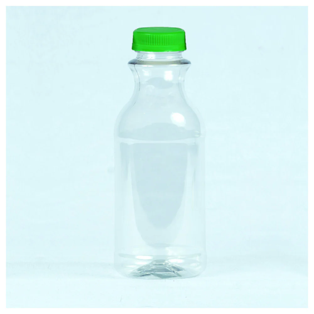Buccaneer Container Corp 3079016040 16 Oz Bottles Empty Clear PET with Dark Green Lids