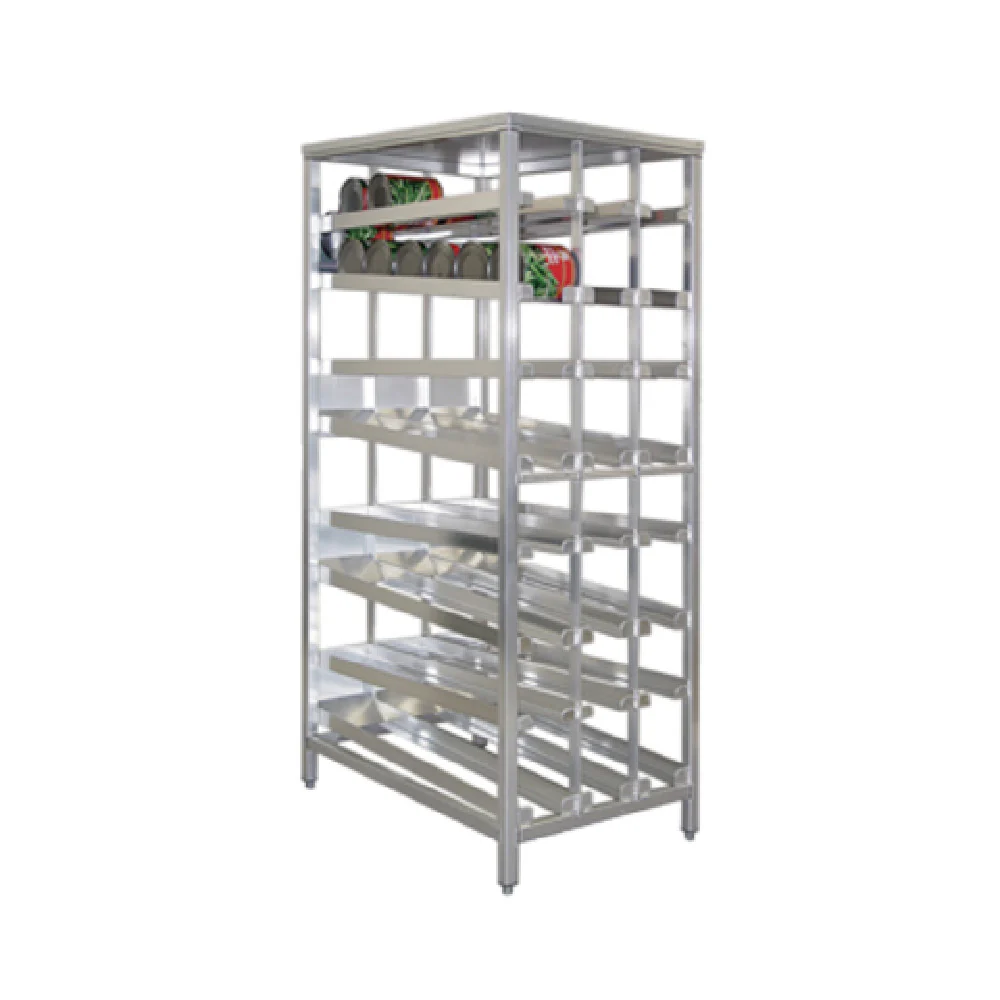 New Age Industrial 97294 27 Inch Stationary Can Rack with Sloped Glides