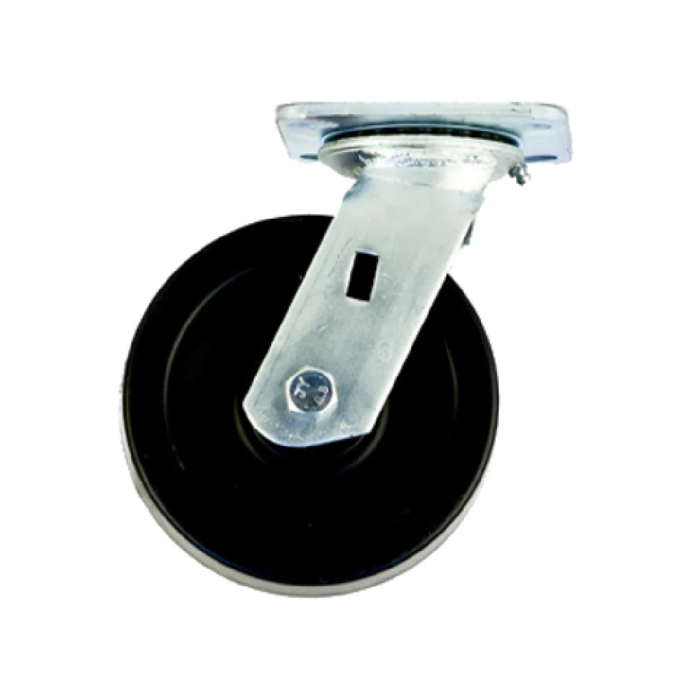 New Age Industrial C490 6 Inch Plate Caster Swivel Polyolefin Black