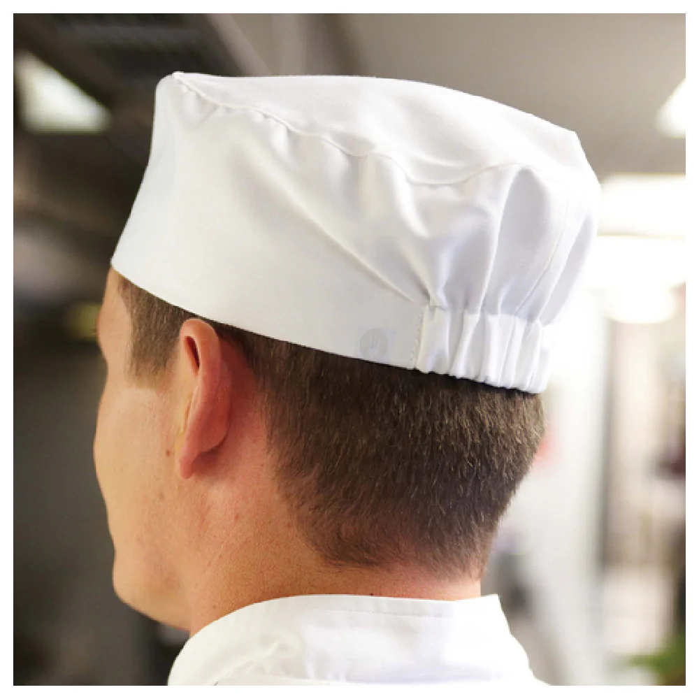 Chef Works BNWHWHT0 Beanie 65/35 Poly/cotton Expandable Elastic Back White
