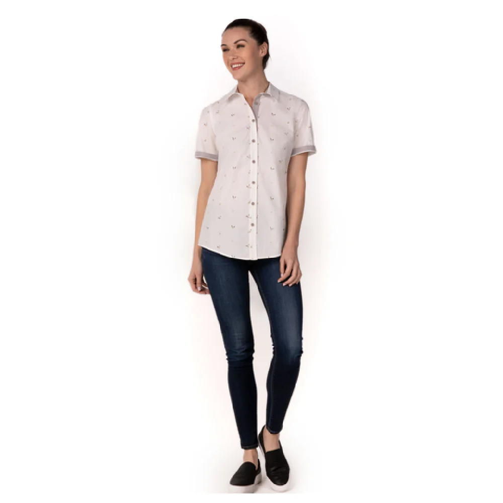 Chef Works SHC10WWHT2XL Women's 2XL Omaha Cook's Shirt Short Sleeve White with Antimicrobial Chef Works SHC10WWHT2XL Women's 2XL Omaha Cook's Shirt Short Sleeve White with Antimicrobial