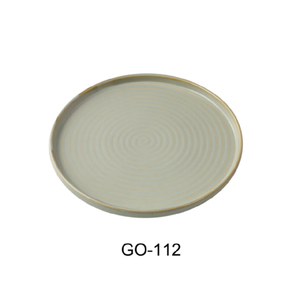 Yanco GO-112 12 Inch Diameter Dinner Plate Earthy Tone Porcelain