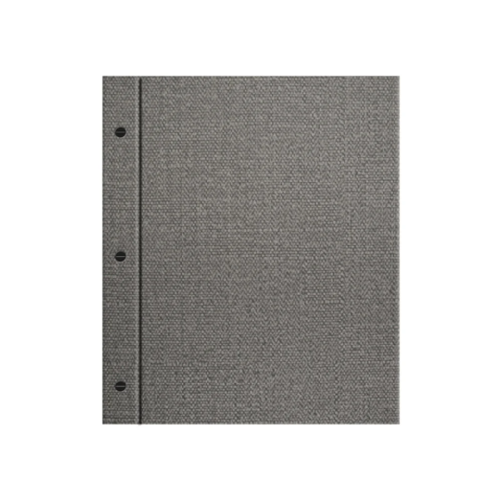 Risch CMBFF-MILAN 8.5X11 Menu Cover Vinyl Black Simulated Woven 25 Packs