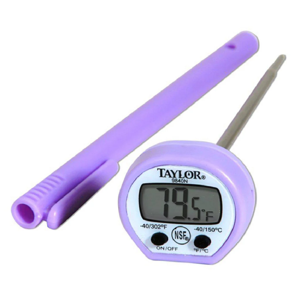 Taylor 9840PRN Thermometer Pocket Digital -40 To 302°F Stainless Steel Purple Taylor 9840PRN Thermometer Pocket Digital -40 To 302°F Stainless Steel Purple