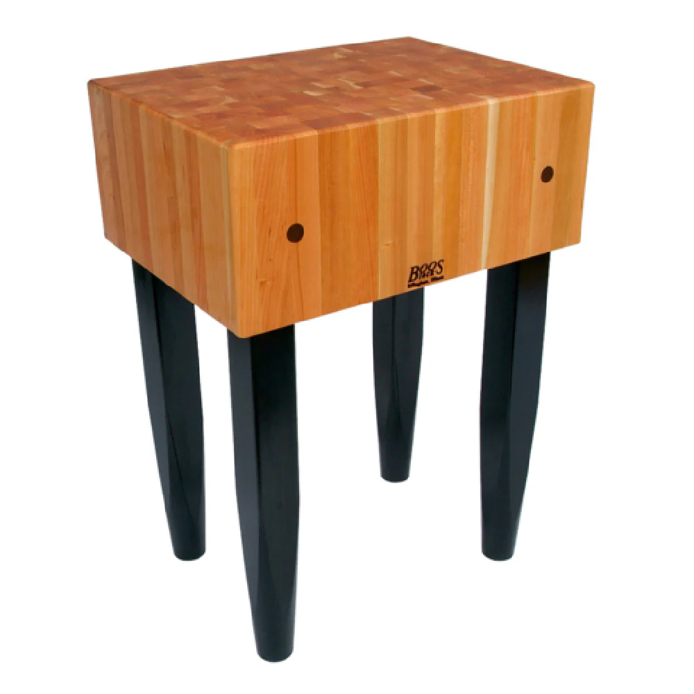 John Boos RN-LB2424 24 Inch Butcher Block Unit Kitchen Prep Cherry Oil Finish John Boos RN-LB2424 24 Inch Butcher Block Unit Kitchen Prep Cherry Oil Finish