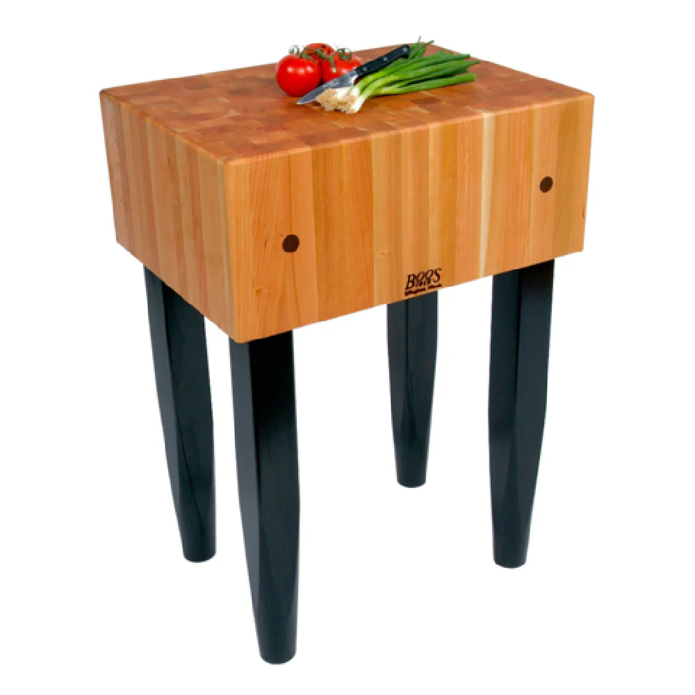 John Boos RN-LB2424 24 Inch Butcher Block Unit Kitchen Prep Cherry Oil Finish John Boos RN-LB2424 24 Inch Butcher Block Unit Kitchen Prep Cherry Oil Finish