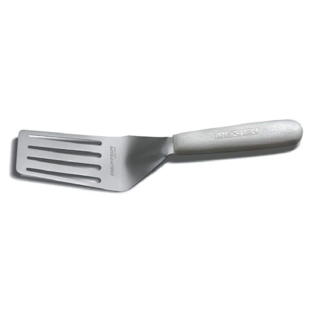 Dexter Russell 19873 4 Inch Stainless Steel Slotted Turner White Polypropylene