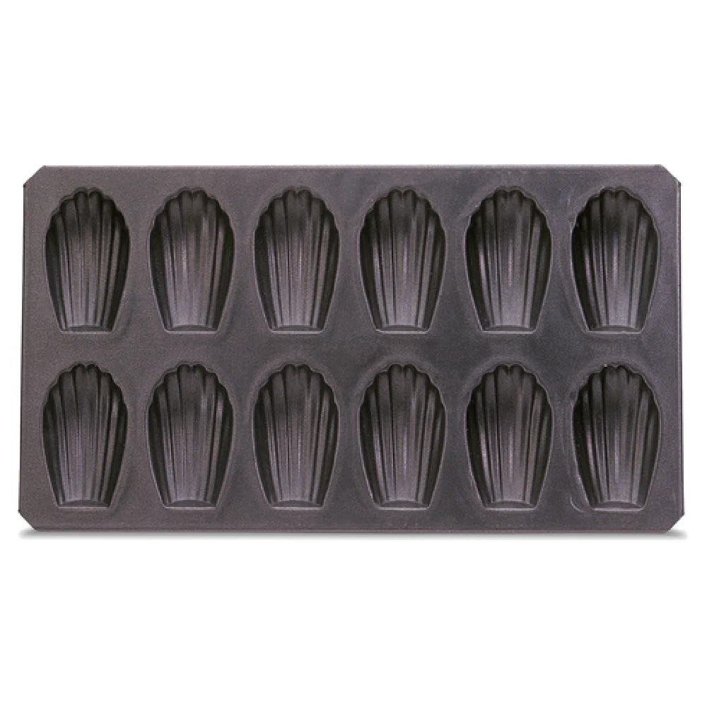 JB Prince M495 Mold 14 Inch Coated Steel Non-Stick Madeleine Biscuit