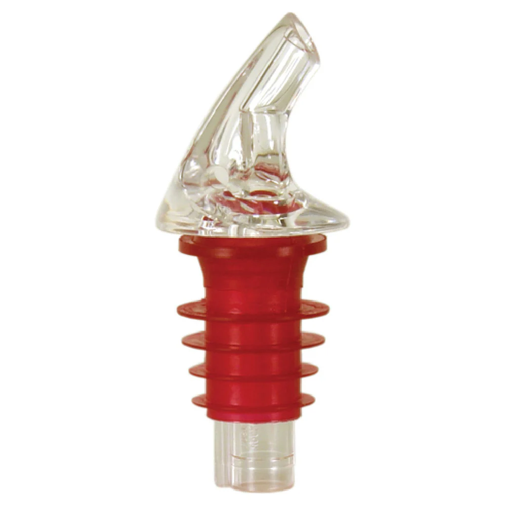 Spill-Stop 387-01OS Diameter 1 to 1-3/16 Inch Liquor Pourer Clear Red Cork Spill-Stop 387-01OS Diameter 1 to 1-3/16 Inch Liquor Pourer Clear Red Cork