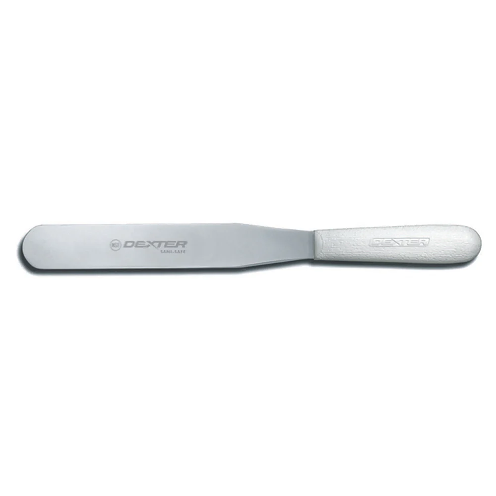 Dexter Russell 17443 8 Inch Baker's Spatula Textured Polypropylene White Handle Stainless Steel