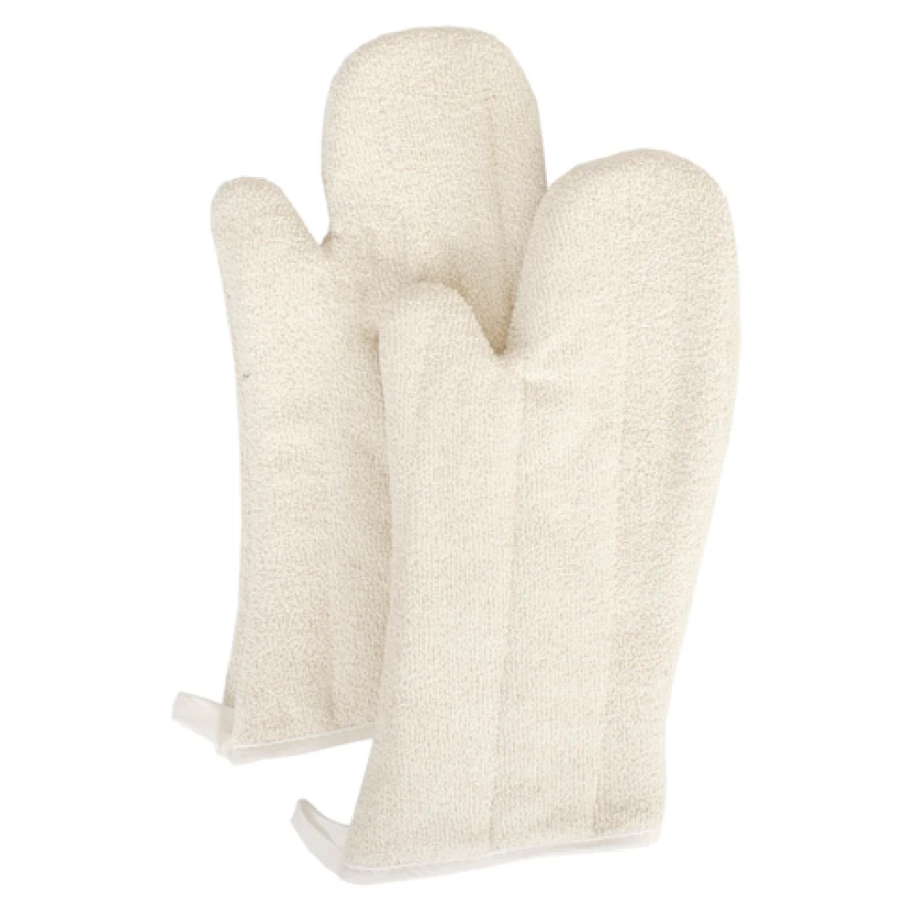 John Ritzenthaler Company CLTTSBOM7BE 17 Inch Elbow Length Oven Mitt with Silicone Beige