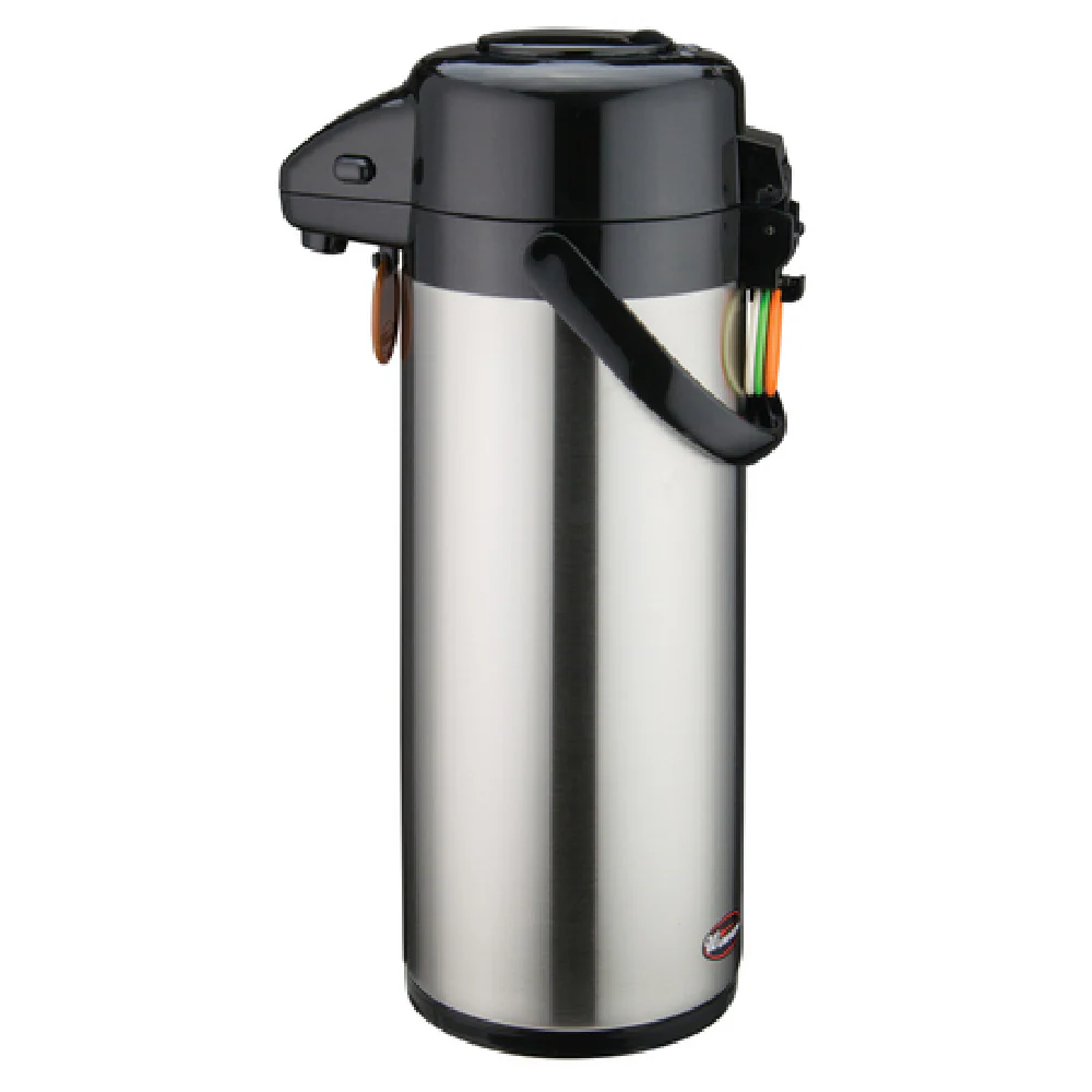 Winco APSP-930 3.0 Liter Push Button Airpot Stainless Steel with Tags