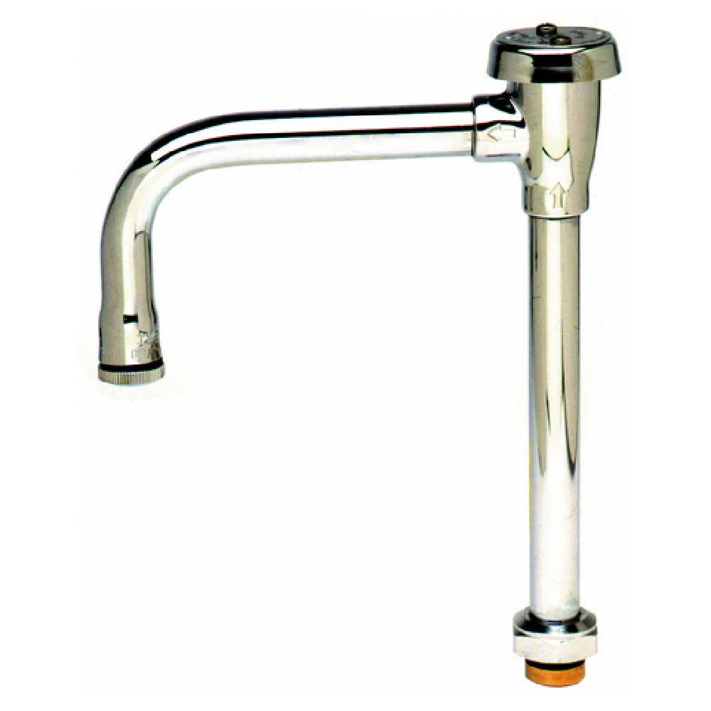 T&S Brass B-0407-02 5-3/4 Inch Swivel Vacuum Breaker Gooseneck Brass Chrome Plated