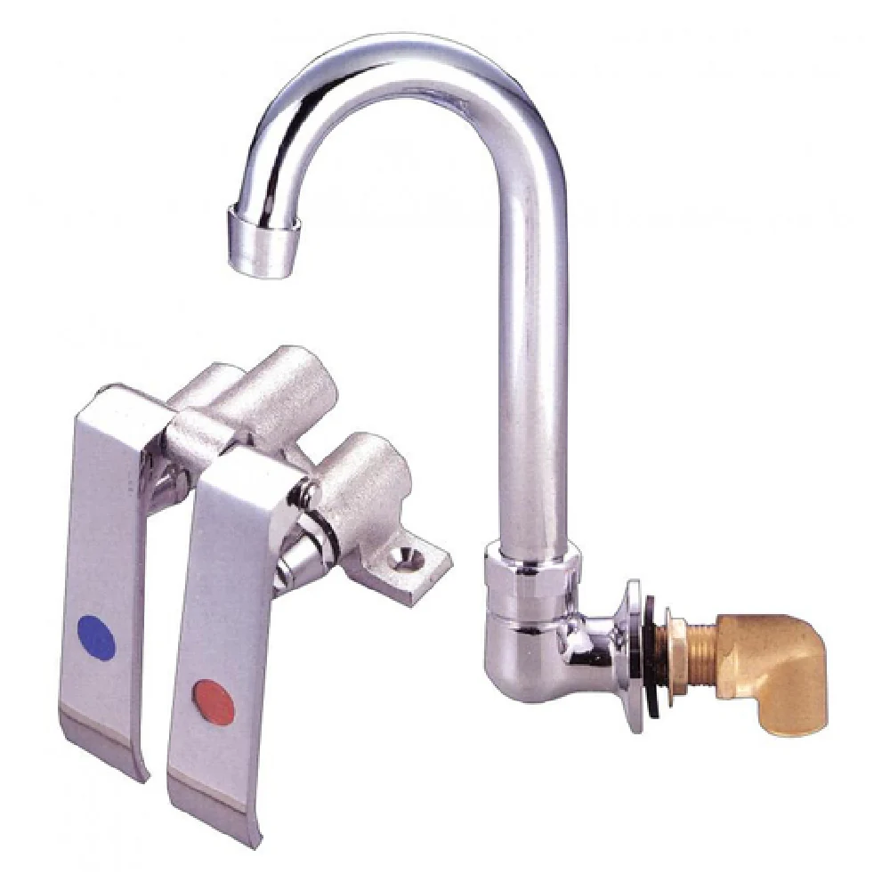 Omcan 23332 Knee Valve Assembly with Gooseneck Faucet Stainless Steel NSF Omcan 23332 Knee Valve Assembly with Gooseneck Faucet Stainless Steel NSF