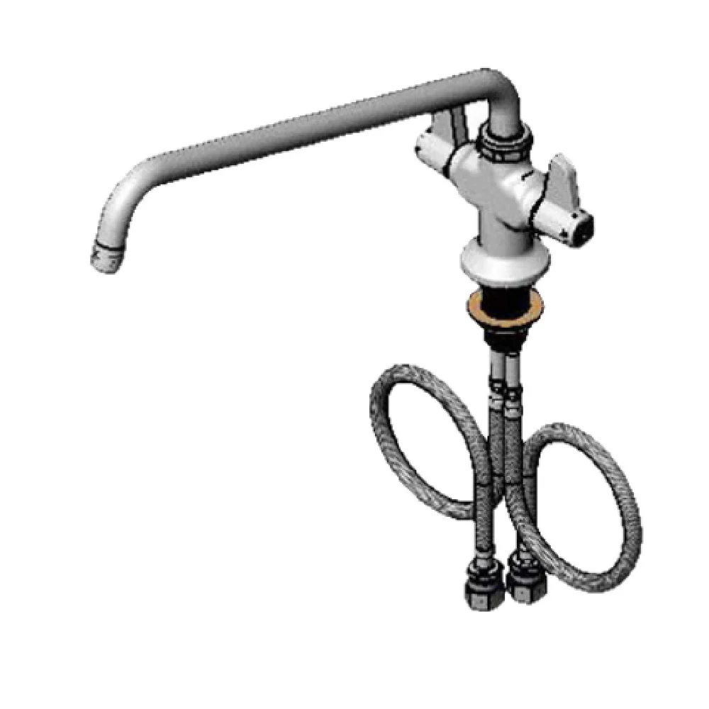 T&S Brass 5F-2SLX18 Equip Faucet 18 Inch Swing Nozzle Deck Mount with Ceramic Cartridge T&S Brass 5F-2SLX18 Equip Faucet 18 Inch Swing Nozzle Deck Mount with Ceramic Cartridge
