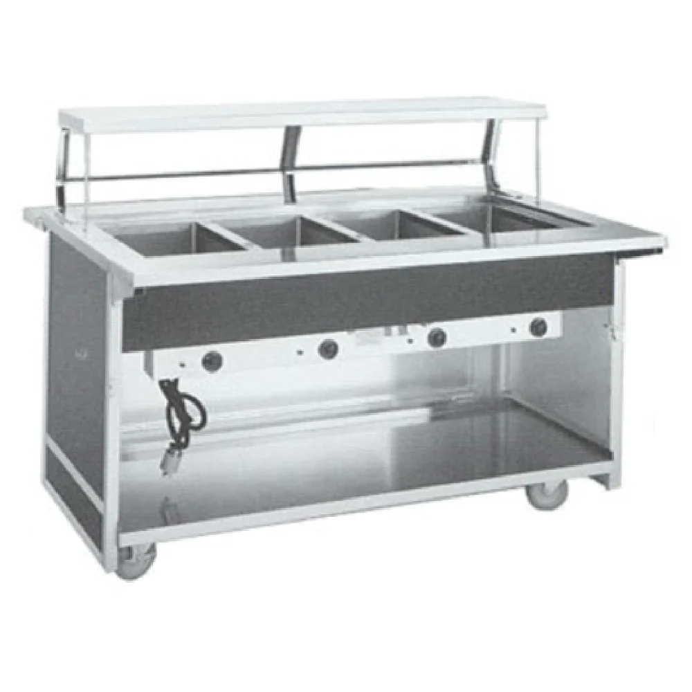 Atlas Metal BLH-2-OT 36 Inch Mobile Electric Hot Food Serving Counter with 2 Wells