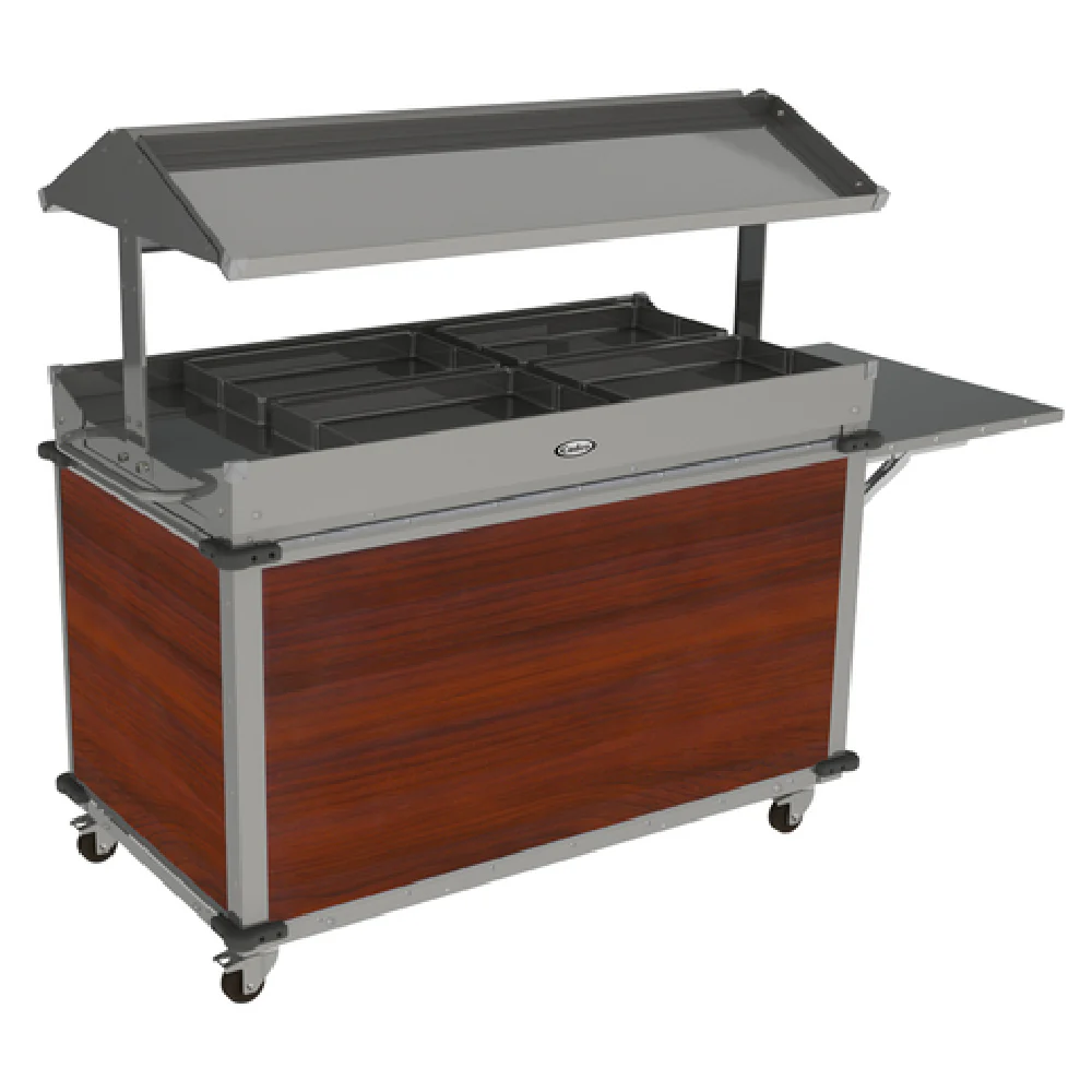 Cadco CBC-GG-B4-L5 85 Inch MobileServ Standard Merchandising Cart with Casters Cadco CBC-GG-B4-L5 85 Inch MobileServ Standard Merchandising Cart with Casters