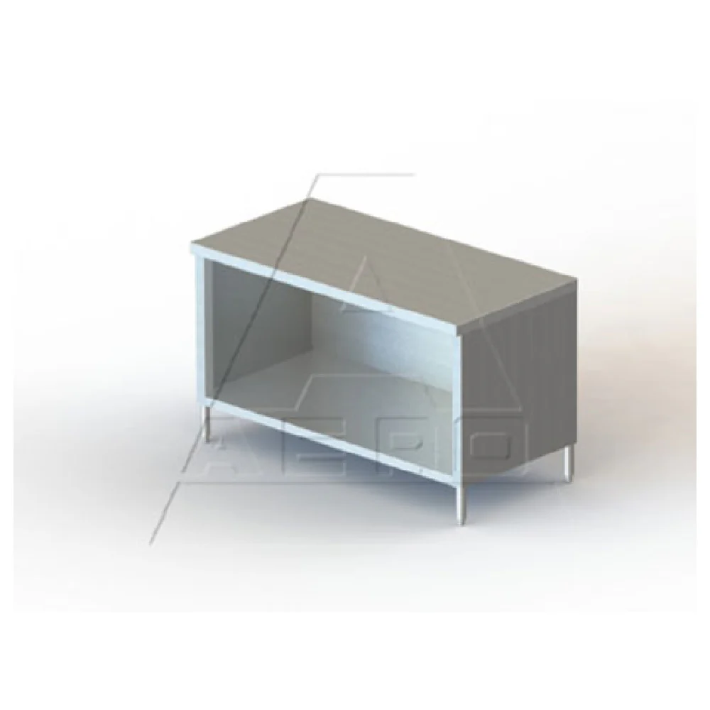 AERO Manufacturing 2TSO-24144 144 Inch Premium Work Table Cabinet Base With Open Front AERO Manufacturing 2TSO-24144 144 Inch Premium Work Table Cabinet Base With Open Front