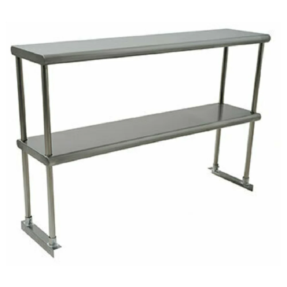 Eagle BPDOS-1896 96 Inch Double Deck Stainless Steel Table Mount Overshelf