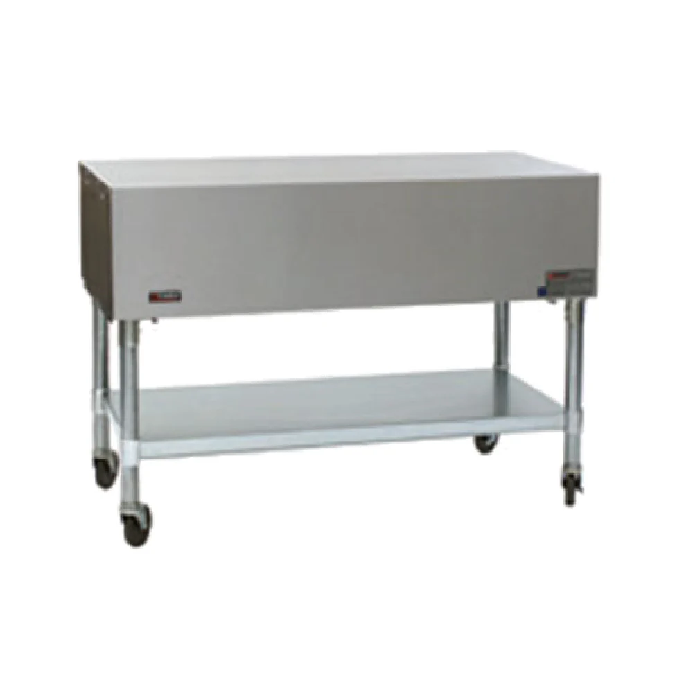 Eagle PST-5 81-1/2 Inch Mobile Utility Serving Counter Stainless Steel with Open Shelf