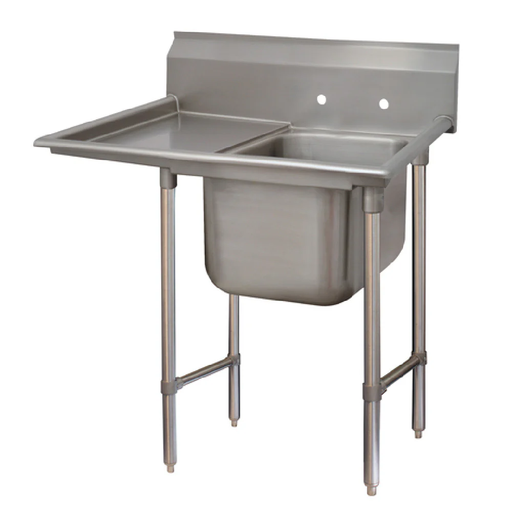 Advance Tabco 93-1-24-24L Sink 46 Inch with Left-hand Drainboard Stainless Steel Advance Tabco 93-1-24-24L Sink 46 Inch with Left-hand Drainboard Stainless Steel