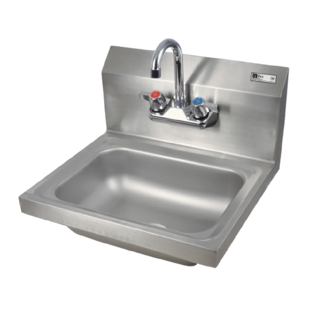 John Boos PBHS-W-1410-P-X 14 Inch Wall Mount Hand Sink with Splash Faucet John Boos PBHS-W-1410-P-X 14 Inch Wall Mount Hand Sink with Splash Faucet