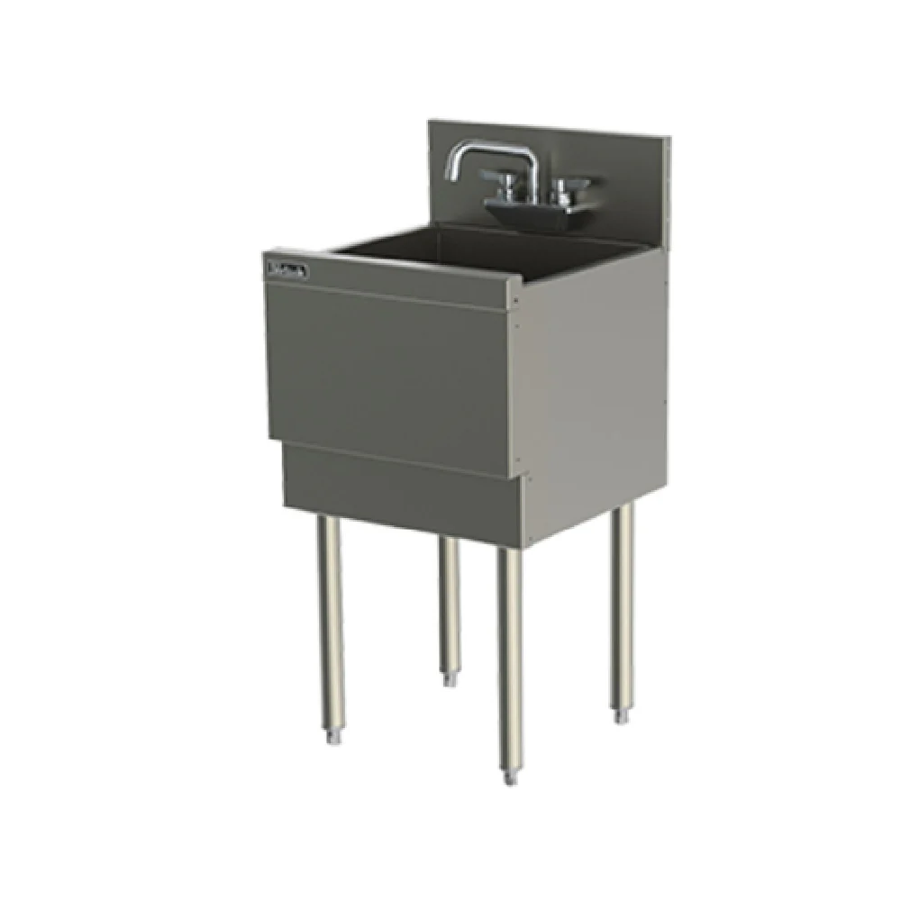 Perlick TSD181CA 18 Inch Underbar Sink Unit Stainless Steel with One Compartment