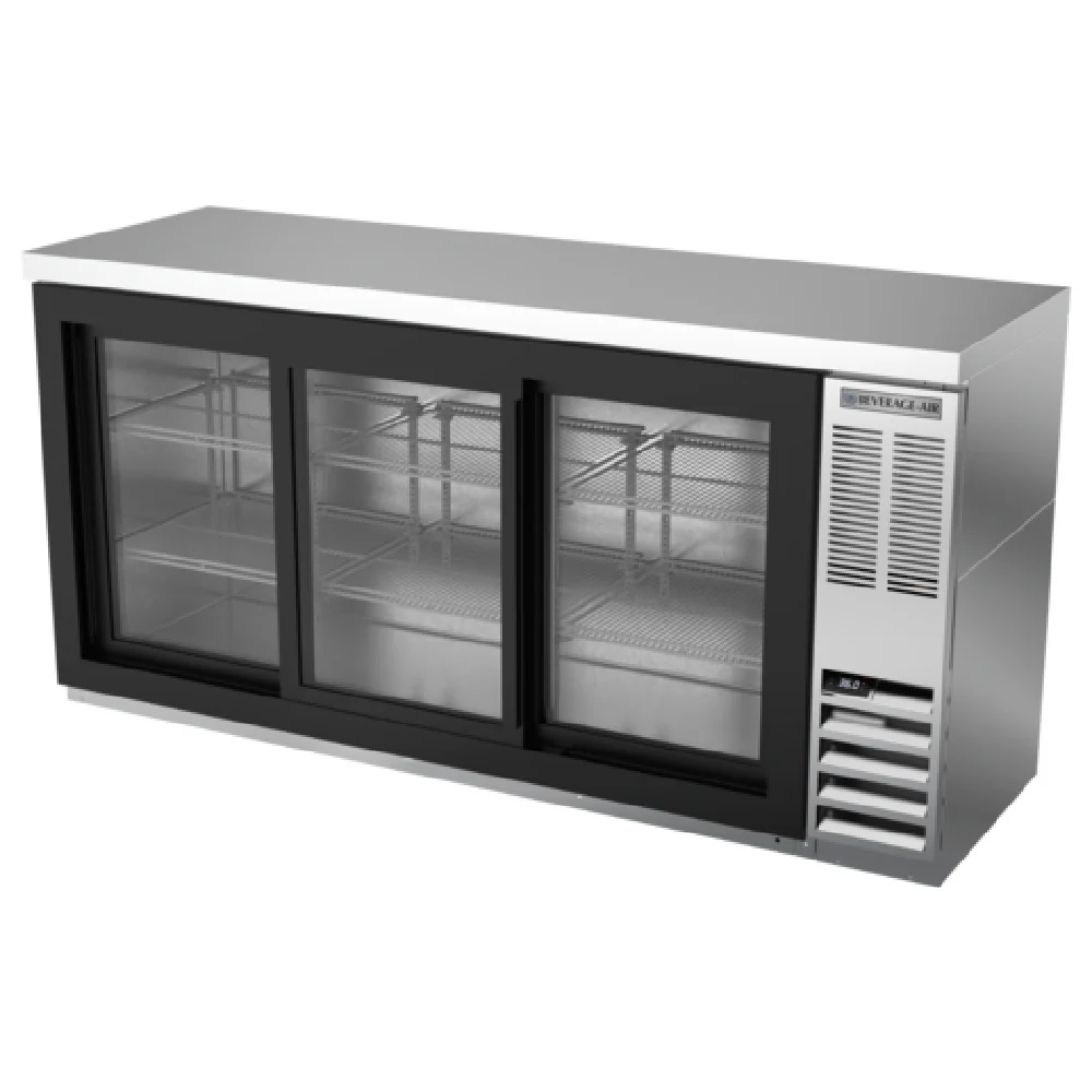 Beverage Air BB72HC-1-F-GS-S-27 72 Inch Refrigerated Back Bar Cabinet 19.92 cu ft