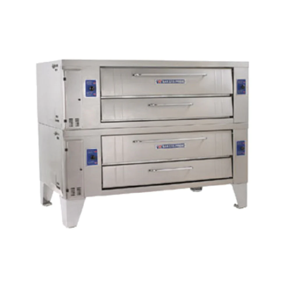 Bakers Pride Y-602_NAT 60 Inch Two Deck Gas Pizza Oven Stainless Steel - 240000 BTU