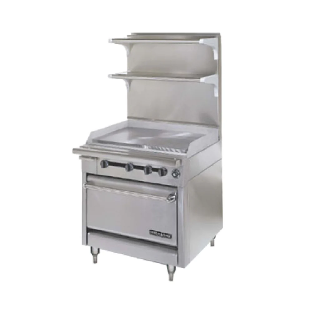 American Range HD34-34VG-1_NAT 34 Inch Gas Range with Griddle 130000 BTU