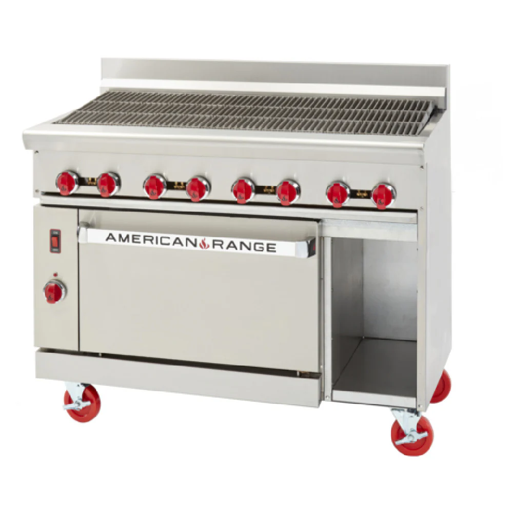 American Range AR-4RB-CL-SBR_NAT 36 Inch Gas Restaurant Range with Convection Oven 150000 BTU