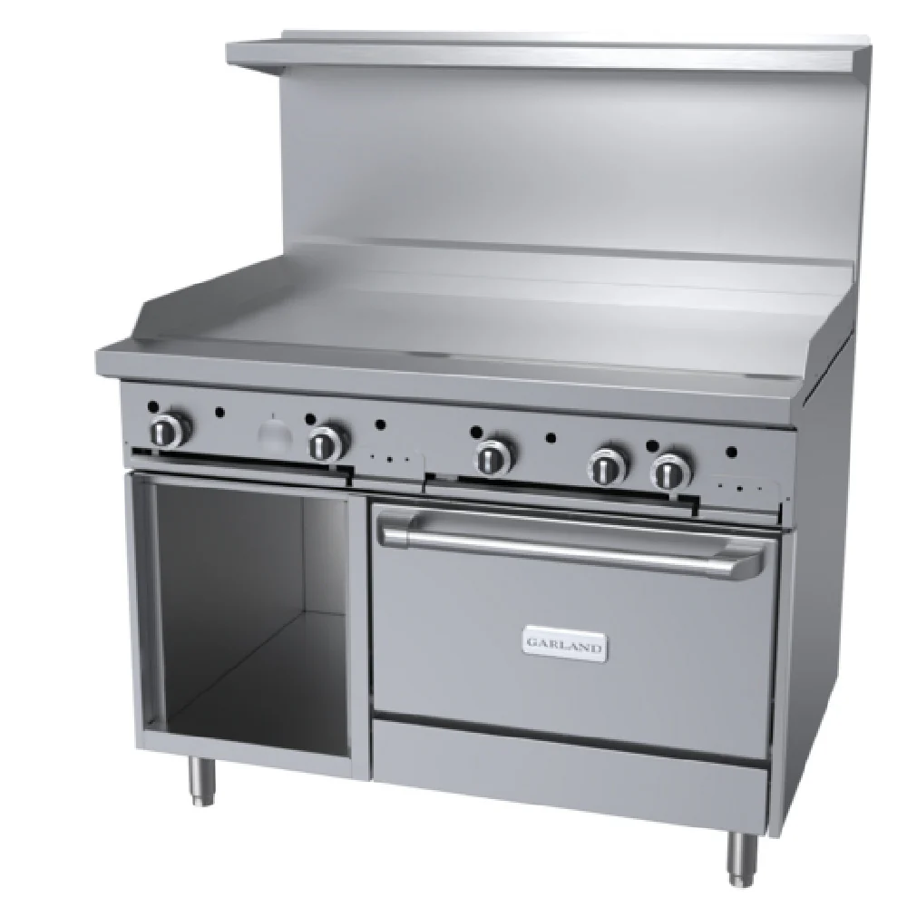 Garland G48-G48RS_LP 48 Inch Gas Restaurant Range with Griddle and Oven 110000 BTU Garland G48-G48RS_LP 48 Inch Gas Restaurant Range with Griddle and Oven 110000 BTU