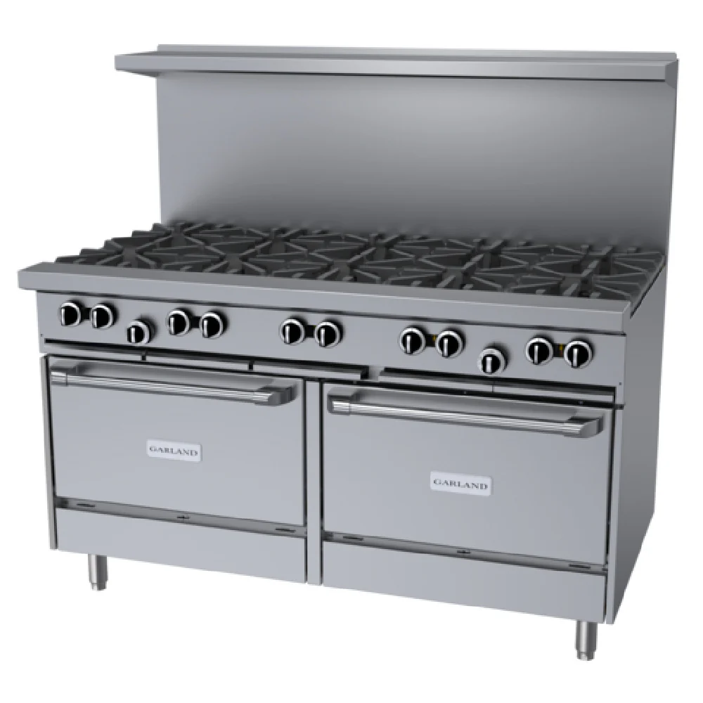 Garland G60-10CR 60 Inch Gas Range with 10 Burners 33000 BTU and 2 Ovens Garland G60-10CR 60 Inch Gas Range with 10 Burners 33000 BTU and 2 Ovens