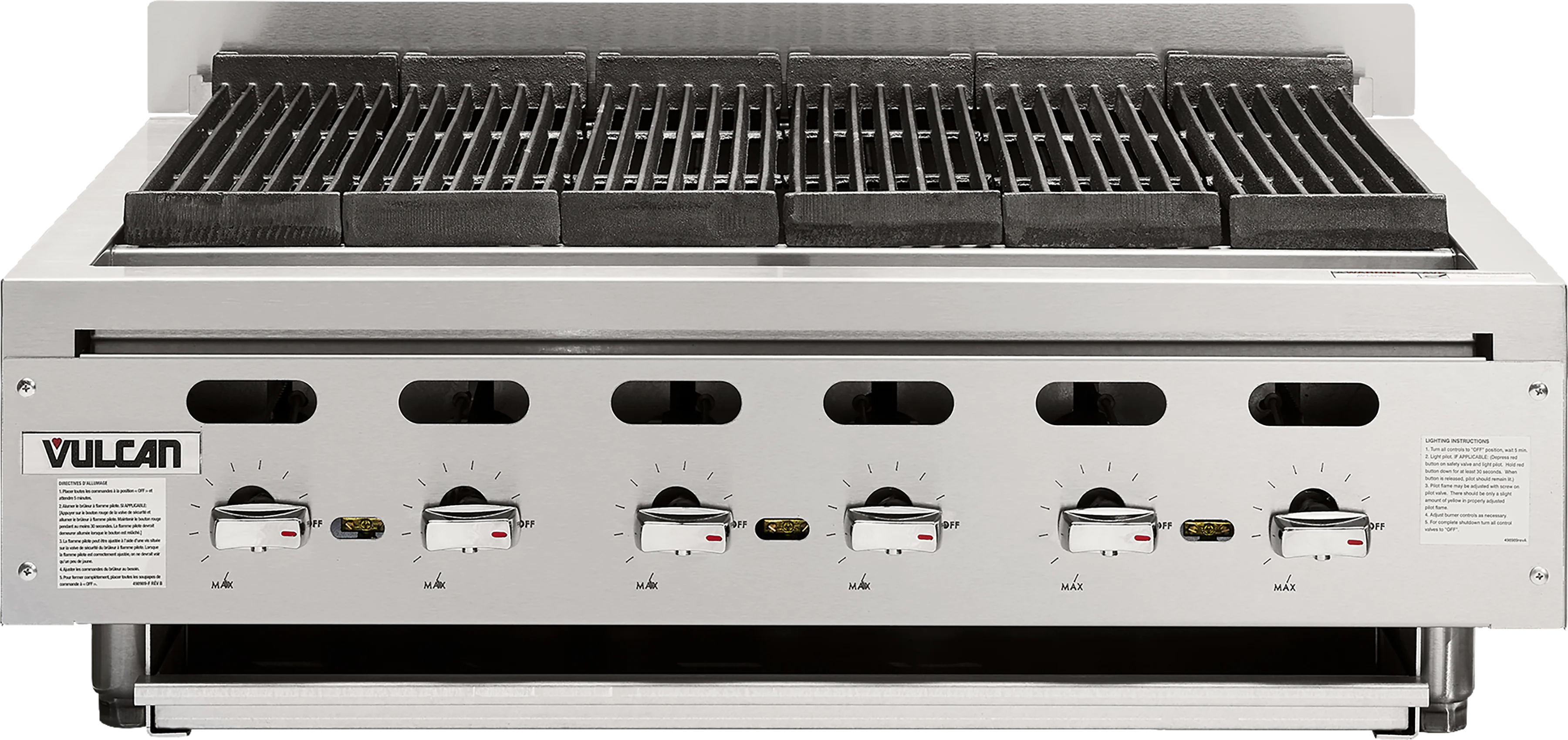 Vulcan VACB36-QS-PLATINUM_LP 36 Inch Gas Charbroiler Stainless Steel 102000 BTU Vulcan VACB36-QS-PLATINUM_LP 36 Inch Gas Charbroiler Stainless Steel 102000 BTU