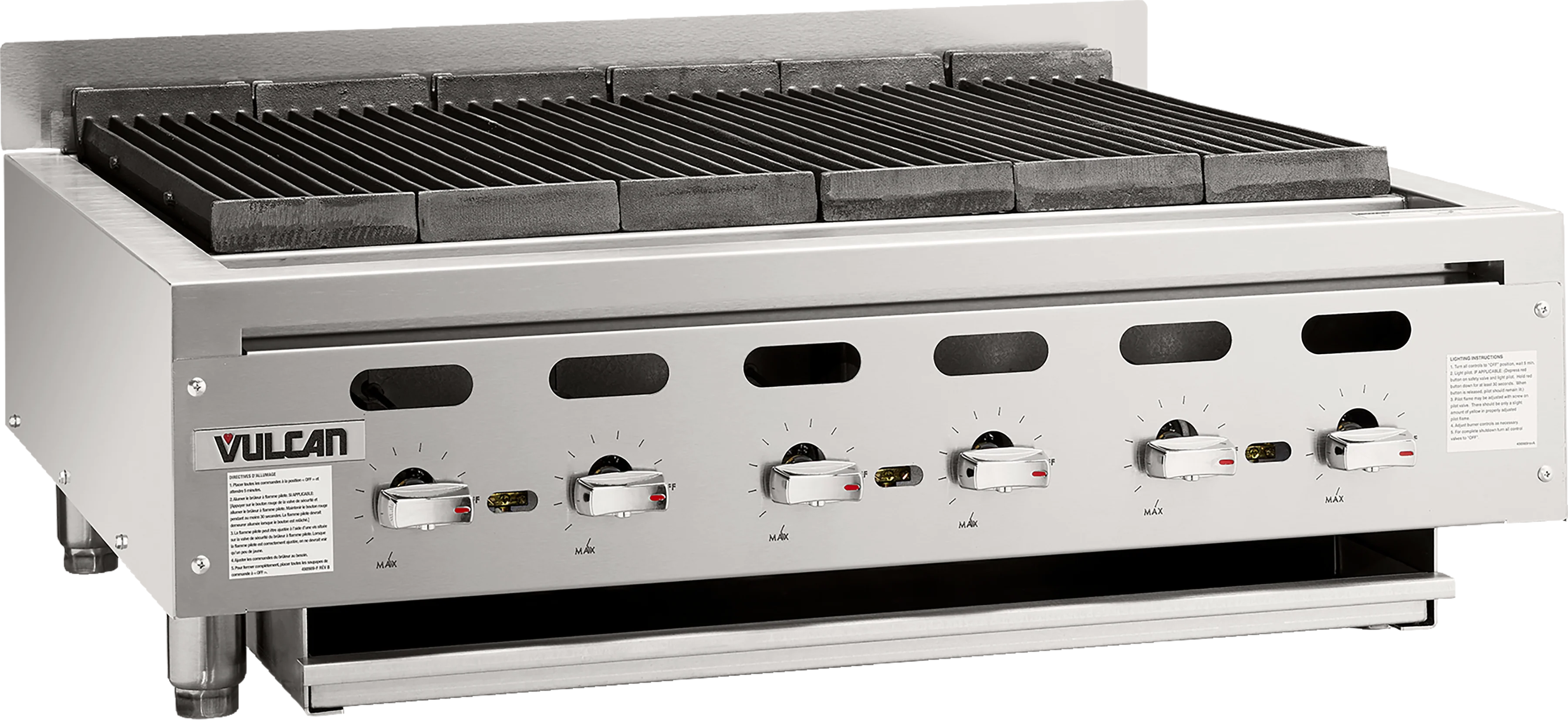 Vulcan VACB36-QS-PLATINUM_LP 36 Inch Gas Charbroiler Stainless Steel 102000 BTU Vulcan VACB36-QS-PLATINUM_LP 36 Inch Gas Charbroiler Stainless Steel 102000 BTU