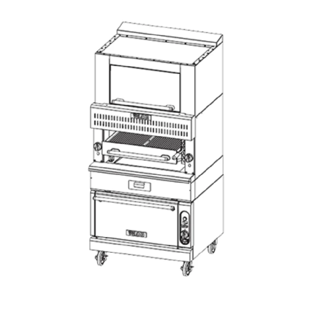 Vulcan VBB1F_NAT 36 Inch Gas Heavy Duty Broiler with 3 Burners 99000 BTU Vulcan VBB1F_NAT 36 Inch Gas Heavy Duty Broiler with 3 Burners 99000 BTU