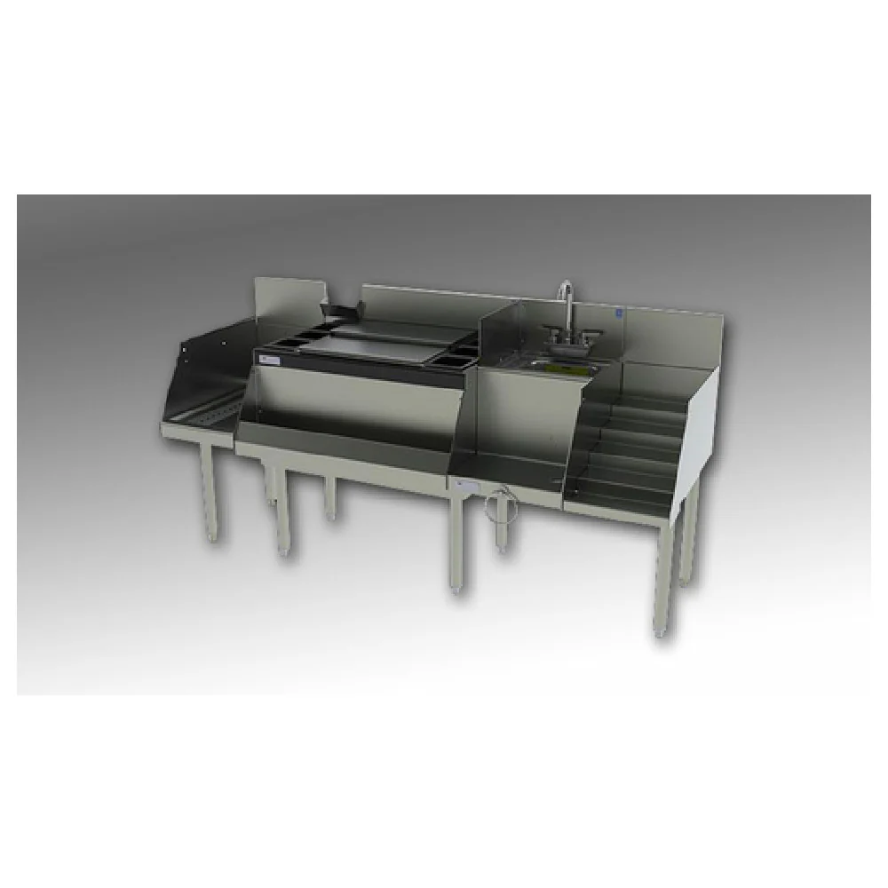 Perlick UCS48B-LF 48 Inch Ice Bin and Cocktail Station with Sink Stainless Steel Perlick UCS48B-LF 48 Inch Ice Bin and Cocktail Station with Sink Stainless Steel