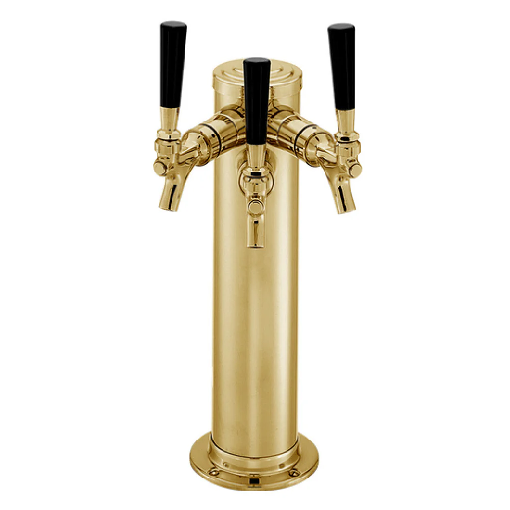 Perlick 4016TF 3 Inch Glycol Cooled Draft Beer Dispensing Tower Countertop Brass