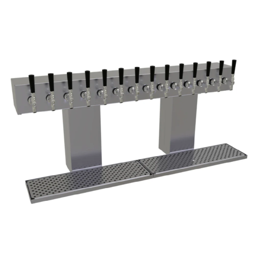 Glastender BRT-14-SS 44 Inch Draft Beer and Wine Dispensing Tower Countertop with Stainless Steel Finish