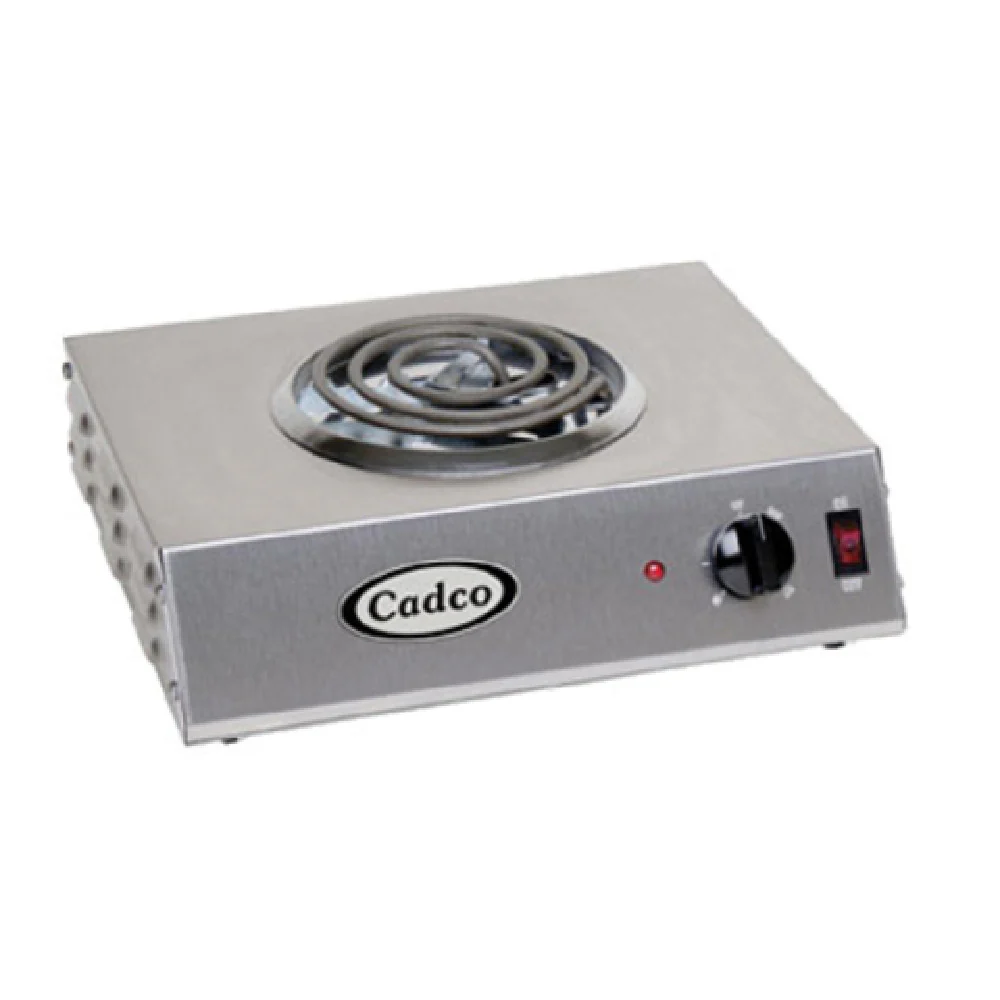 Cadco CSR-1T 14 Inch Portable Single Burner Electric Hot Plate Stainless Steel Cadco CSR-1T 14 Inch Portable Single Burner Electric Hot Plate Stainless Steel