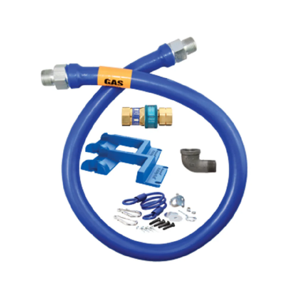 Dormont 16100BPQR48BXPS 1 Inch Inside Diameter Gas Connector Moveable Hose with Restraining Device