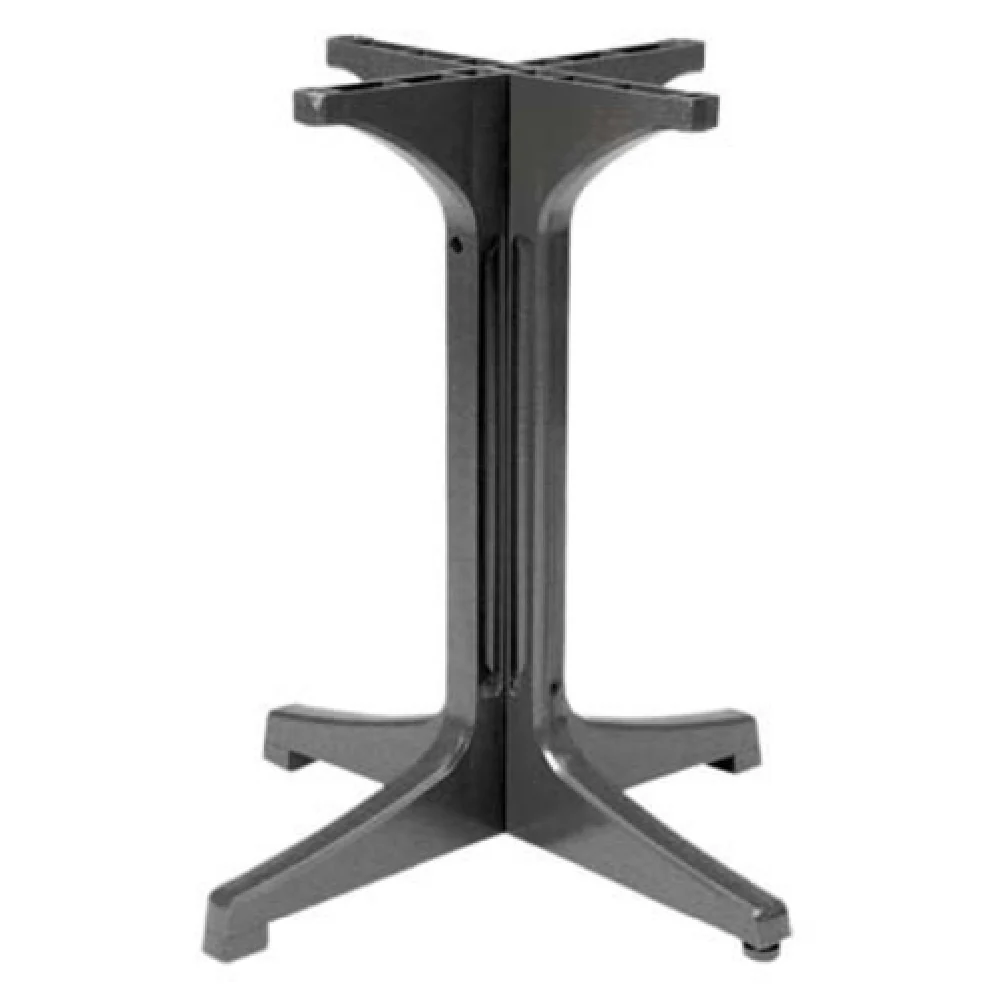 Grosfillex 55631802 26 Inch Alpha Pedestal Base for 24 x 24 Inch Tabletop Resin Charcoal