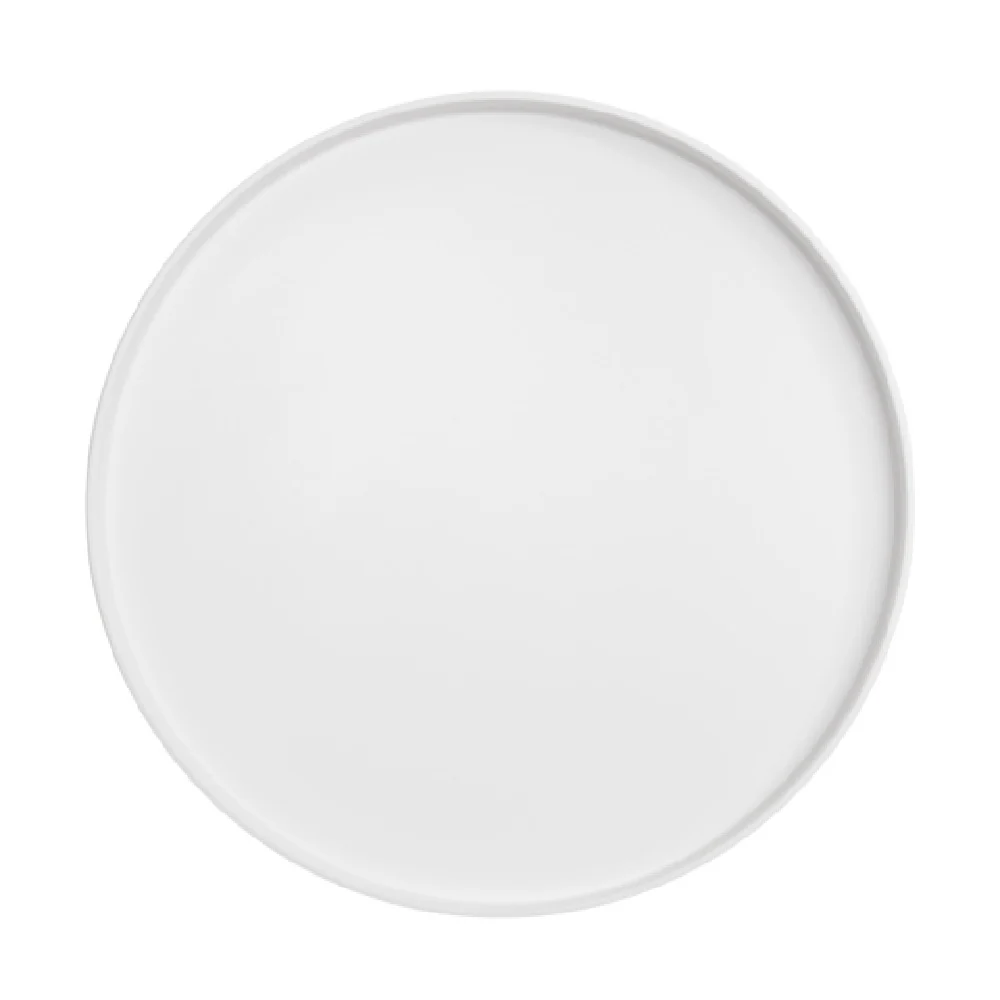 Cal Mil 22026-16-15 16 Inch Round Platter White Melamine Low Rim