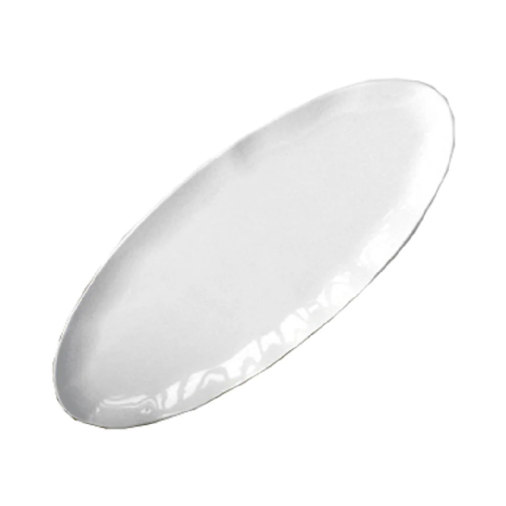 Yanco CAT-2016 16 Inch Oval Catering Plate Dishwasher Safe Melamine White