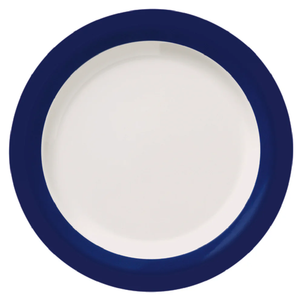 Libbey BMEL-1105B 10 Inch Round Plate Melamine Blue Band with Microban Technology Libbey BMEL-1105B 10 Inch Round Plate Melamine Blue Band with Microban Technology