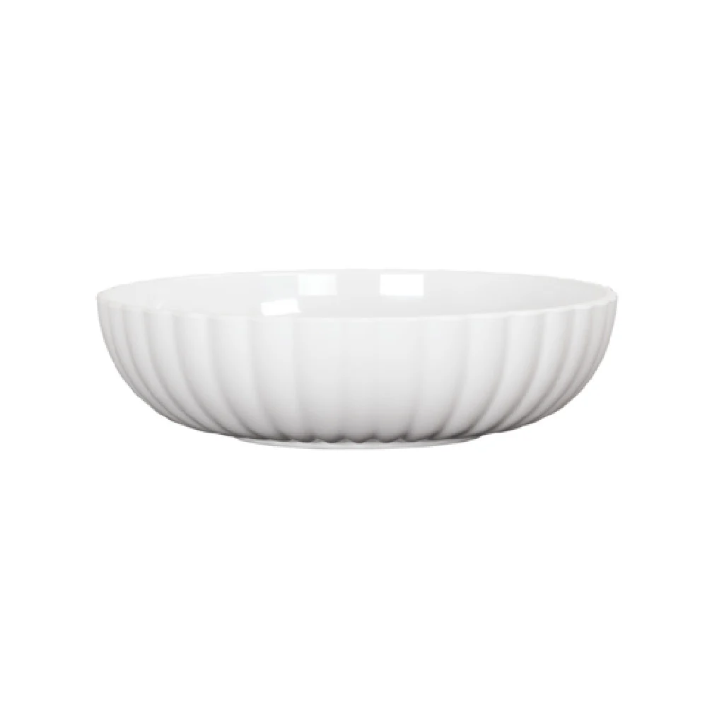 Cal Mil 22470-8-15 Bowl 46 Oz White Scalloped Matte Melamine 8-1/4 Inch Diameter