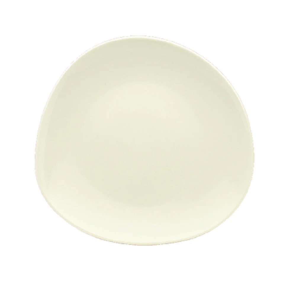 Libbey 9381226 10-1/2 Inch Diameter Organic Plate White Porcelain - 6 Packs